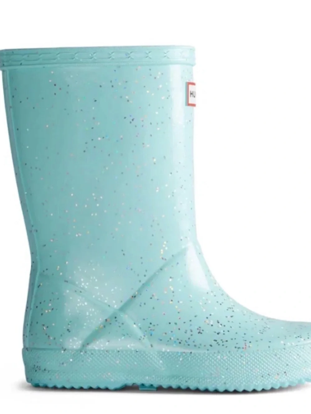 Hunter Little Kid First Classic Giant Glitter Boot Aqua size 9